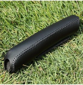 Resim Dashanshop Siyah Dikişli Universal Sentetik Deri El Freni Kılıfı Dayanıklı Ve Konforlu 