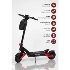 Resim Pirantech D2PROMAX Elektrikli Scooter 2000W-3000W Güç - Kırmızı 