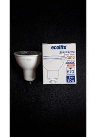 Resim Ecolite 8W Gu10 Led Ampul G.Işığı Sarı Işık 