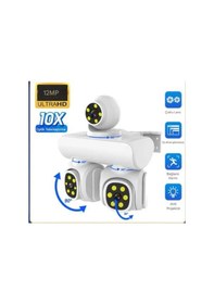 Resim Full Hd 12mp 6k Speed Dome 3 Lens Renkli Gece Görüş İki Yönlü Ses Renkli Cep Telefonu Uzaktan İzleme-126464 