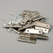 Resim 20 adet Paslanmaz Çelik Katlanabilir Menteşeler, 2.54/3.81 cm - Dolaplar, Ahşap Kutular ve Metal Konteynerler için Parlatılmış Modern Kapı Menteşeleri, Siyah Donanım Kontrol Cihazı, Dolap Menteşeleri, Şık Metalik Bitiş, Sağlam İnşaat 