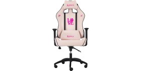 Resim / Rio Balerion Love Serisi Terletmez Kadife Kumaş Pembe Gaming Oyuncu Koltuğu / 120 kg Taşır 