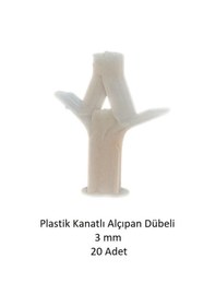 Resim Plastik Kanatlı Alçıpan Dübeli 3 Mm, 20 Adet 