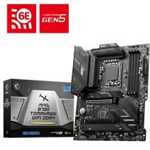 Resim MSI MAG B760 TOMAHAWK WIFI DDR4 SOKET 1700 DDR4 5333(OC) PCI-E GEN5 M.2 USB3.2 HDMIDP 1X 2.5G LAN WI-FI 6E ATX 