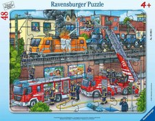 Resim Ravensburger 48 Parça Büyük Çerçeveli Puzzle İtfaiye 050932 