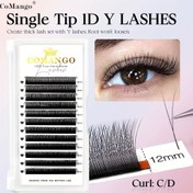 Resim 12 Sıra C/D Yeni 2D Hacim Kirpik 0.07mm Ultra İnce 1D YY Hazır Fan Uzatma Hafif Kirpik Eklentileri 