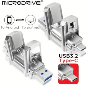 Resim MICRODRIVE USB 3.2 Flash Sürücü, PC, TV, Araba için Yüksek Hızlı Depolama, 64GB/128GB/256GB, Metal U Disk, En İyi Noel Hediyesi, Açılış Hediyesi, Bilgisayar Depolama Aksesuarı 