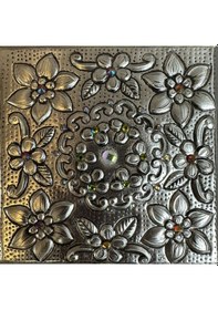 Resim Uretti - Hülya 6683 5753 El Yapımı Alüminyum Kapaklı Bej Dekoratif Takı Saklama Kutusu 