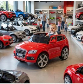 Resim 437 Q-suv Akülü Araba Jeep 12v Uzaktan Kumandalı Audi Babyhope Kırmızı 