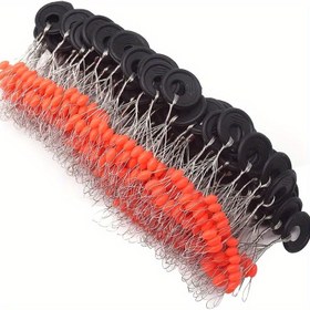 Resim 60/300/600 adet 6'sı 1 Arada Yumuşak Silikon Balıkçılık Batırıcıları - Kırmızı ve Siyah Dikey Tekne Batırıcılar Turuncu Boncuklarla, Dayanıklı Elektriksiz Olta Aksesuarları 