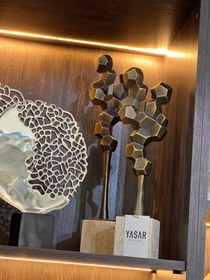 Resim Honeycomb Traverten Mermer Dekor 