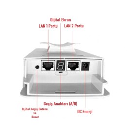 Resim Ezcool Ez-w240an Dış Ortam 2.4ghz 300mbps 1km Access Point 