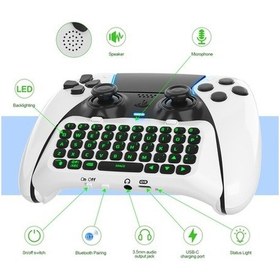 Resim Bosphorusboutique Ps5 Olmadan Kablosuz Jys-p5172 Bluetooth Gamepad, Harici Oyun Kumandası Beyaz - Ergonomik Tasarım 