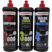 Resim Menzerna 1000- 3000 Sealingwax Kalın Pasta Hare Boya Koruma Seti 1 Lt 