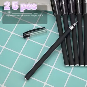 Resim 25 Hızlı Kuruyan Jel Kalem, 0.5mm İnce Uç, Siyah Mürekkep - Ofis ve Okul Kullanımı İçin İdeal Seçim 