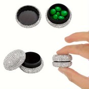 Resim Parlak Rhinestone Süslemeli Tablet Organizatörü - Gıda Güvenli Plastik İlaç Kutusu, Çoklu Bölümler, Günlük İlaç Yönetim İçin Kompakt Seyahat Dostu Tasarım, Çanta İçin Tablet Kutusu, Mücevher Organizatörü, Zarif Aksesuar, Rhinestone Süslemeleri, İlaç Tablet/organizatör Kutusu, İlaç Depolama Kutusu, Tablet Seyahat, İlaç Dosisi 