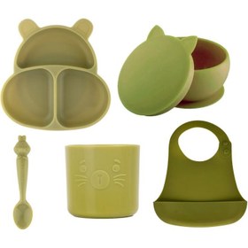 Resim Pandish Huppo Beslenme Seti 5'li - Yeşil - Yeşil / Standart 