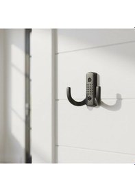 Resim Noktalı Metal Askı Şık Portmanto Askılık Dolap Mobilya Askısı Vidalar Dahil Siyah 