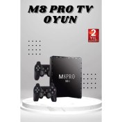 Resim M8 Pro Mini 2.4g 10K Ultra Hd 64 GB Tv Box Android Tv Game Box 2 Adet Oyun Konsolu 