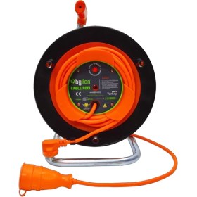 Resim Bylion 50 Metre Seyyar Makaralı Uzatma Kablosu Dişi Fişli Bahçe Tipi Termal Sigortalı 3x1.5 mm + 2 Metre 