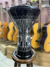 Resim Vatan Döküm Erzincan İşlemeli Darbuka/Çömlek - Siyah Kod 3029S 