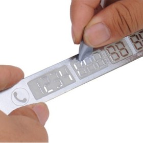 Resim BARBUN Fosforlu Araç Park Etiketi Telefon Numarası Kartı Numaratör Plaka 