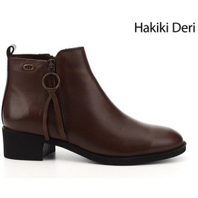 Resim Gönderi R Kadın Kahve Antik Fermuarlı Kalın Topuklu Fermuarlı Hakiki Deri Bot Gkzb13410416 Kahve 