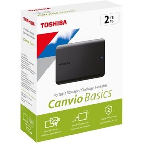 Resim TOSHIBA HDTB520EK3AA, Canvio Ready, 2TB, 2.5" USB 3.2, Taşınabilir, Harici HDD, (Black) 