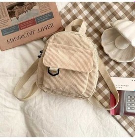 Resim Luckydog Mini Sırt Çantası - Kadın Ve Genç Kızlar İçin Moda Okul Çantası Bej Bej 