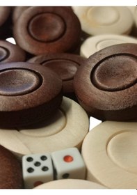 Resim Simya Şimşir Ağacı Tavla Pulu 35 Mm 