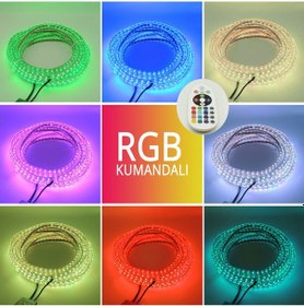 Resim Sunlight 3 Çip Dış Mekan Şerit Led Işık Hortum Rgb Kumandalı 