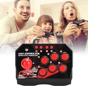 Resim Fight Stick,Wired Joystick Spiele Zubehör mit 6 Runden Steuertasten,Computer Game Controller für Switch/PC/PS3 