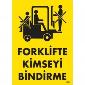 Resim HALL BREATHE Forklift Güvenlik Uyarı Levhası 25x35 KOD:1301 
