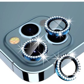 Resim RXP Iphone 13 Pro Ve 13 Pro Max Uyumlu Mavi Taşlı Kamera Lensi Koruma 