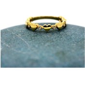 Resim Kalp Sadakat Yemini (Pırlanta)Taşlı 14 Ayar Altın Sıralı Alyans Y 