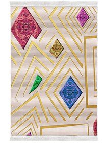 Resim Alanur Home Yıkanabilir Kaymaz Taban 3lü Yatak Odası Takımı P1337 Modern Renkli 