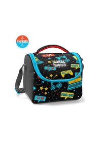 Resim Coral High Kids Siyah Mavi Gamer Desenli Thermo Beslenme Çantası 11892 