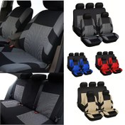 Resim Şık Lastik İzli Araba Koltuk Kılıfları - Uygun, Kolay Kurulum, 9 Parça Set ile Artırılmış Konfor & Koruma - Çoğu Araç İçin Premium Polyester Yastıklama 