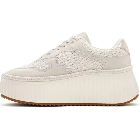 Resim Derimod Kadın Bej Bağcıklı Kalın Tabanlı Örgülü Sneaker 25SFD430914 