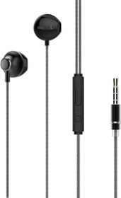 Resim Lucatech Mikrofonlu Kablolu Kulaklık Samsung Galaxy A42 / F41 / M01 / M01s ile Uyumlu (Siyah) 
