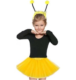 Resim Gösteriler İçin Sarı Arı Tütü Etek Ve Sarı Ponponlu Arı Taç Seti Tdrtr 