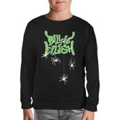 Resim Lordd T-Shirt Billie Eilish - Spider Siyah Çocuk Sweatshirt 