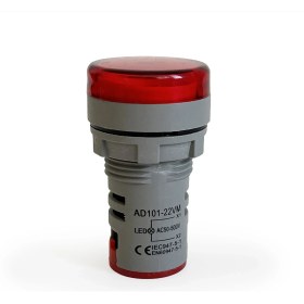 Resim Aek-Tech Mini Dijital Voltmetre 22mm Ac 60-500V LED Kırmızı Işık 