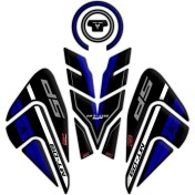 Resim GP Kompozit Yamaha MT-09 SP 2021-2022 Uyumlu Tank Pad Seti Siyah-Mavi 