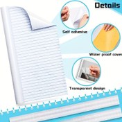 Resim Şeffaf Kendinden Yapışkanlı Kitap Koruma Filmi 1 Rulo, PVC Şeffaf Kitap Seti, Özel Uyumlu, Dayanıklı ve Yeniden Kullanılabilir, Koruyucu Folyo ile, Kitaplar ve Belgeler için Uygun 