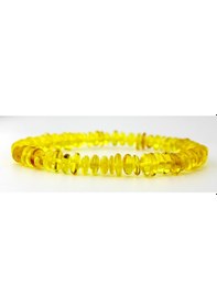 Resim Kehribar Bileklik Amorf Pul Tasarım Ambergold Blk23-84 Sarı 