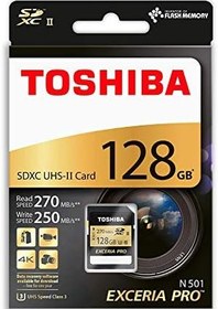 Resim Toshiba Thn-N501G1280E6 Exceria Pro 128Gb Sdxc Uhs-Ii U3 270/250 