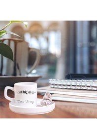 Resim Avukatlara Özel Türk Kahve Fincanı Ve Altı Beyaz 