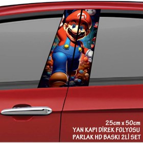 Resim Fresh Kahraman Boyacı Renkli Baskılı Folyo Kaplama - 2li Kapı Direkleri Için Sticker Modifiye 