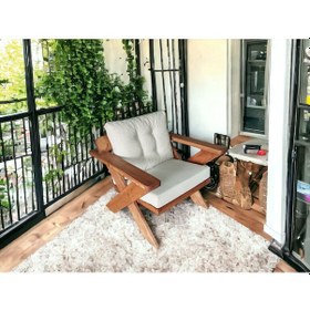 Resim Berlin Masif Ahşap Koltuk Takımı Kestane Ağacı - 3+1+1 Krem Kt Krem 